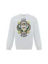 Casablanca Le Joueur Beaded Cotton Sweatshirt In White