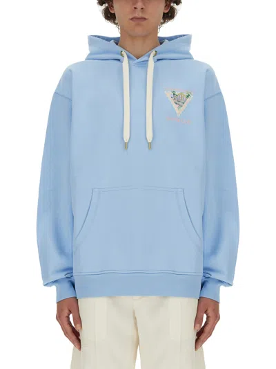 Casablanca Sweatshirt With Logo In Azure