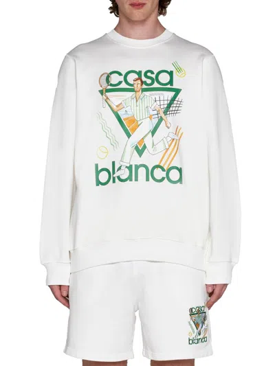 Casablanca Sweatshirt With Logo In White