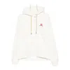 Casablanca Zip-up Hooded Sweatshirt With Patterned Accents In White