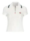 Casablanca Women Ribbed Collar Shirt In White