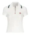 Casablanca Women Ribbed Collar Shirt In White