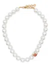 Casablanca Logo Pearl Necklace Accessories In Gold