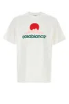 Casablanca White Crewneck T-shirt With Logo On The Front In White