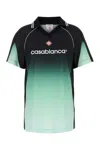 Casablanca Polo Collar Gradient Design Short Sleeves T-shirt In Green
