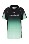 Casablanca Polo Collar Gradient Design Short Sleeves T-shirt In Green