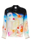 Casablanca Mens Galactic Connection Cuban-collar Graphic-pattern Silk Shirt In Multi