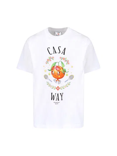 CASABLANCA T-SHIRT "CASA WAY ORANGE MASCOT"