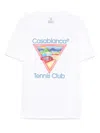 Casablanca White Tennis Club Print T-shirt In White