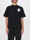 Casablanca Crew Neck Graphic Print Short Sleeves In Black
