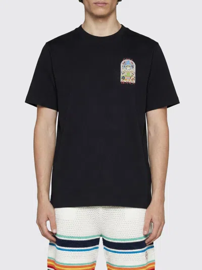 CASABLANCA CASABLANCA ORGANIC COTTON T-SHIRT WITH LOGO,I04144002