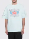 Casablanca Graphic Print Crew Neck Short Sleeve T-shirt In Blue