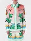 Casablanca Graphic Print Button-down Collar Chest Pocket Shirt