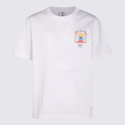 CASABLANCA CASABLANCA WHITE COTTON T-SHIRT