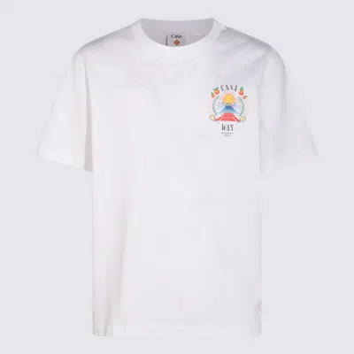 CASABLANCA CASABLANCA WHITE COTTON T-SHIRT
