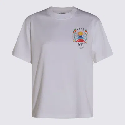 CASABLANCA CASABLANCA WHITE COTTON T-SHIRT