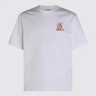 CASABLANCA CASABLANCA WHITE COTTON T-SHIRT