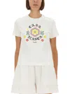 Casablanca White Cotton T-shirt With Print In White