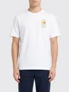 Casablanca White Graphic Print Ribbed Crewneck T-shirt In White