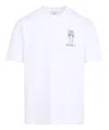 Casablanca White Crewneck T-shirt With Logo Detail On The Front And Maxi Logo Print On The Rear In White