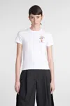 Casablanca Graphic Print Crew Neck Short Sleeve In White