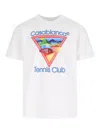 Casablanca Cotton Crew Neck T-shirt With Graphic Print In White