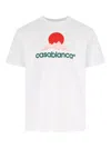 Casablanca White Crewneck T-shirt With Logo On The Front In White