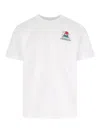 Casablanca White T-shirt With Crewneck And Logo On The Front And Maxi Logo On The Back In Cotton Man In White