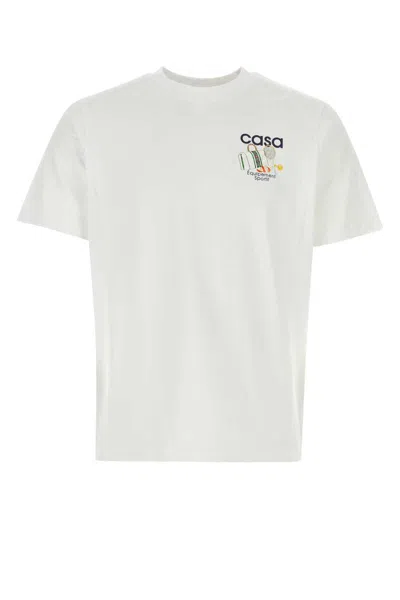 Casablanca White Cotton T-shirt In Equspo