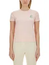 Casablanca Womens Pale Pink Memphis Brand-print Organic Cotton-jersey T-shirt In Pink
