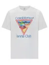 Casablanca Cotton Crew Neck T-shirt With Graphic Print