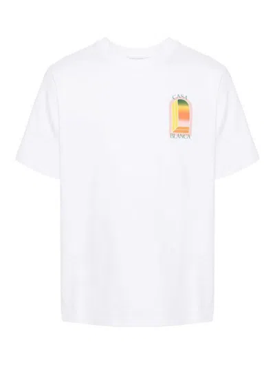 Casablanca Tennis Club Icon T-shirt In Blanco