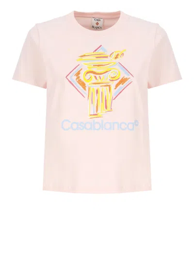 Casablanca Fitted T-shirt In Pink