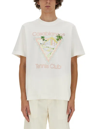 Casablanca T-shirt With Print In White