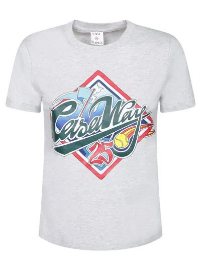 Casablanca Casa Way World Logo Grey T-shirt