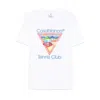 Casablanca Cotton Crew Neck T-shirt With Graphic Print In White