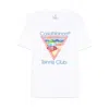 Casablanca Cotton Crew Neck T-shirt With Graphic Print In White
