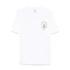 Casablanca T-shirt Girocollo Con Logo Sul Fronte In Cotone Bianca Uomo
