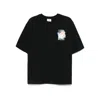 Casablanca Crew Neck Graphic Print Short Sleeves In Black