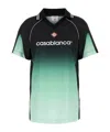 Casablanca Polo Collar Gradient Design Short Sleeves T-shirt In Green