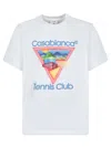 Casablanca Cotton Crew Neck T-shirt With Graphic Print In Gray