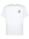 Casablanca White T-shirt With Crewneck And Logo On The Front And Maxi Logo On The Back In Cotton Man In Multi