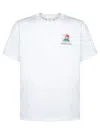 Casablanca White T-shirt With Crewneck And Logo On The Front And Maxi Logo On The Back In Cotton Man In Multi