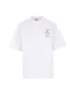 Casablanca White Cotton T-shirt With Print In Pattern