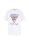 Casablanca Cotton Crew Neck T-shirt With Graphic Print In White