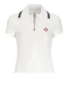 Casablanca Women Ribbed Collar Shirt In White