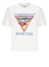 Casablanca Crew Neck Graphic Print Short Sleeves Top
