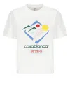 Casablanca Montagne Sportif Cropped T-shirt In White