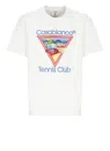Casablanca White Crewneck T-shirt With Logo On The Front In Cotton Man In White