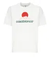 Casablanca White Crewneck T-shirt With Logo On The Front In White